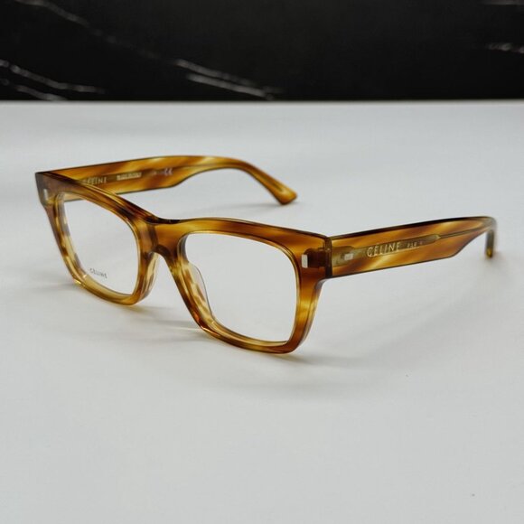 NEW CL50011I 056 CELINE EYEGLASSES HAVANA UNISEX EYEWEAR CELINE  CL 50011I - Picture 6 of 11